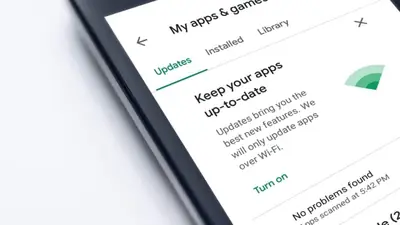 Google Play Store updates screen on an Android phone